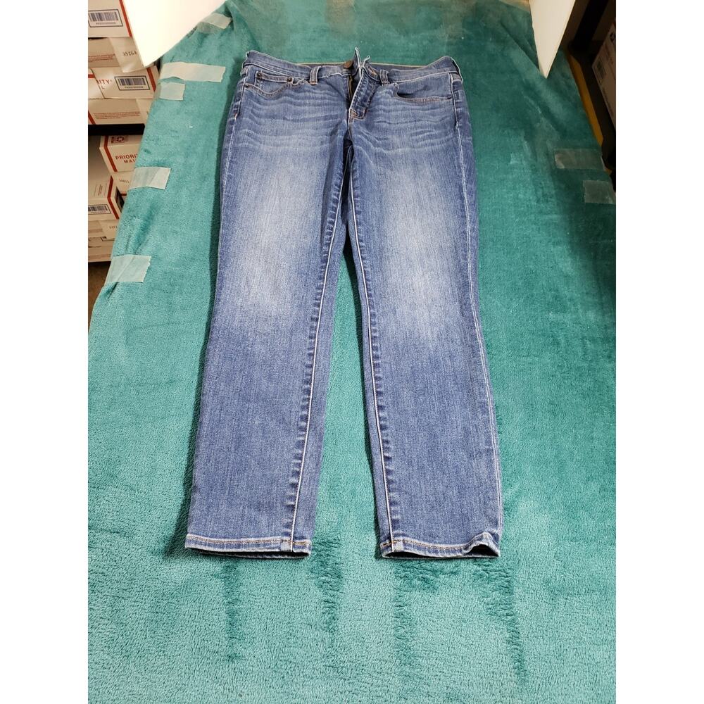 J.Crew Jeans Size 26 Womens Blue Denim Pants Stretch Mid Rise Ladies Cropped